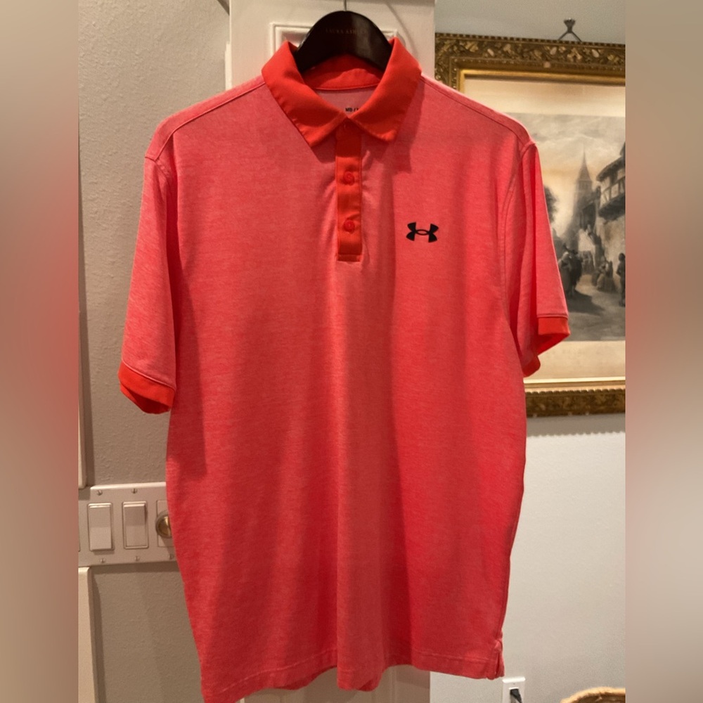 Under Armour Men's Orange Polo Shirt